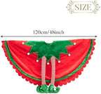Valery Madelyn 48" Red Green Elf Christmas Tree Skirt for Tree Decorations - Image 5