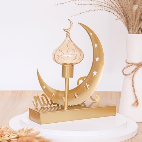 Ramadan Lantern Lights,Ramadan Candle Lantern,Eid Mubarak LED Lamp,Ramadan Hanging Lantern Decorations for Home Style 23 - Image 4
