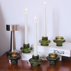VOHO 12pcs Green Candlestick Holders for Spring and Christmas Decorations - Image 5