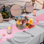 Bencailor 24 Pcs Pink Satin Table Runners Bulk, 12 x 108 Inch - Image 5