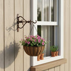 2 Pack Plant Hanger Brown Outdoor L Cast Iron Decorative Bracket - Image 2