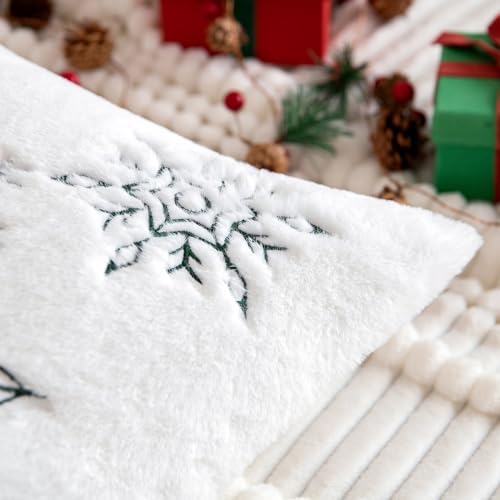 MIULEE Christmas Throw Pillow Covers Pack of 2 20×20 Inch, Green - Image 2