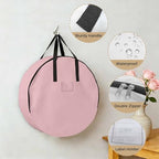 36 Inch Round Storage Bag 1 Pack,Pure Color Pink Waterproof Wreath Storage Container with Handles&Zipper Monochrome Closet Organizer Bags Garland Box - Image 5