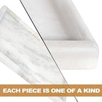 Koville African Natural Marble Tray, 12"x7" Coffee Table Vanity/Decorative Tray for Jewerly, Watch, Perfume Candle Tray for Bedroom/Bathroom/Kitchen Countertop - Image 6