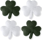 Bencailor 4 Pcs St. Patrick's Day Shamrock Pillow Plush Shamrock Shaped Throw Pillows Holiday Decorations for St Patrick's Day Irish Sofa Office Living Room Couch Car Decor(Green White) by Bencailor