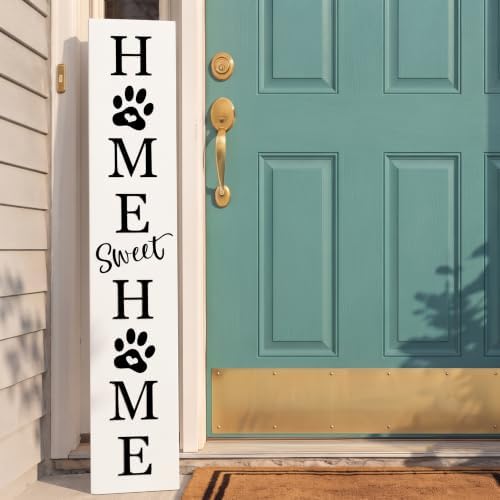 Home Sweet Home Sign, Welcome Porch Decor Front Door Outdoor Wooden Board - Image 3