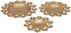 eCraftIndia Set of 3 Golden Metal Handcrafted Decorative Urlis Bowl for Floating Flowers - Diwali Decoration Items for Home Decor- Housewarming, Diwali Gift. - Image 3