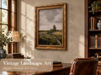 Vintage Gold Framed Rustic Landscape Wall Art Nature Landscape Canvas Wall Decor Cottagecore Poster Artwork Picture for Home Living Bedroom Farmhouse Hallway - Image 3