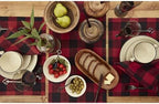 Solino Home 100% Pure Linen Table Runner, 14 x 72 in, Red and Black Check - Image 3