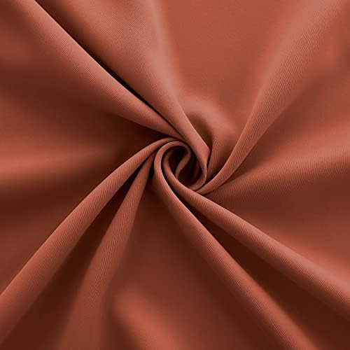 KOUFALL Orange Autumn Curtains 72 Inch Length, Room Darkening Curtains for Living Room 2 Panels Set, Fall Blackout Grommet Window Drapes for Bedroom, Tangerine Orange - Image 6