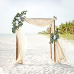 Artificial Wedding Arch Flowers Kit, 2 Pcs Garlands Silk Peony Flower Swag, Rustic Artificial Eucalyptus Greenery Floral Swag, Artificial Floral Garland Wreath for Wedding Ceremony Party Home(Purple) - Image 5