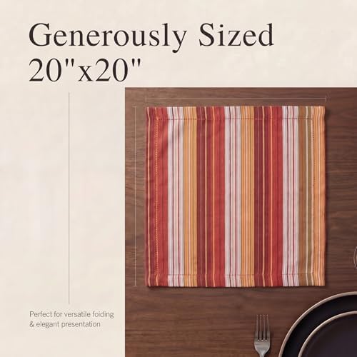 Urban Villa Cloth Napkins Cotton 20x20 (Set of 12) Fall Dobby - Image 6