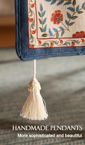 Patdrea Designer French Elegant Linen Table Runner,12"X87"-Puno B - Image 5