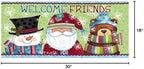 Evergreen Sassafras Fall Christmas Holiday Doormat Insert Bundle & Tray Set of 5, Interchangeable Entrance Door mats Indoor and Outdoor Welcome Mat 30 x 18 Tray Non Slip Backing Low Profile - Image 2