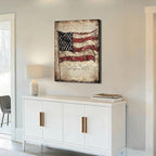 ZERILYN Ship Next Day – We the People Canvas Wall Art, USA Flag Patriotic Painting, Independence Day Home Decor, Rustic American Historical Wall Hanging - Image 3