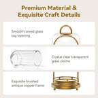 Candle Holder with Flameless Candles & Glass Dome, Set of 3 - Image 5