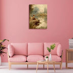 Vintage Boys Room Art,Boy By Pond Poster,Summer Decor Print,Boys Artful Nursery Print Painting,Vintage Prints of Children Playing,Vintage Art for Boy Nursery Bedroom Decor16x24inch Framed Art - Image 3