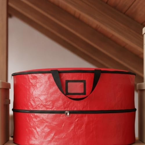 Sturdy Wreath Storage Bag with Handles | Easy to Label Clear openings, Cylindrical Wreath Storage Bag, Structured Shape, 36inch 90x38cm - Image 7