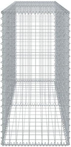 vidaXL Gabion Basket with Cover 78.7"x19.7"x39.4" Galvanized Iron - Image 6