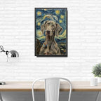 Metal Sign Tin Sign Vintage Wall Art Weimaraner Starry Night Weimaraner Graceful Weimaraner in A Night Sky for Home Lodge and Seasonal Displays Waterproof Aluminum 8×12 Inches with Metal Frame - Image 3