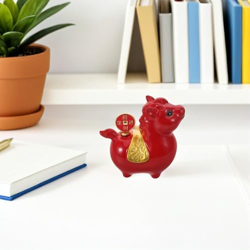 Cabilock Ceramic Horse Figurine Sculpture for Year the Horse 2026 Lunar New Year Decor, Feng Shui Ornament Symbolizing Prosperity and Wealth, Car Dashboard or Party Favors Decoration - Image 6