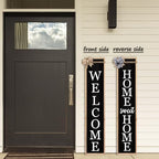TQianJiang Outdoor 2in1 Welcome Sign for Front Porch Standing 45"X9" Wood - Image 5