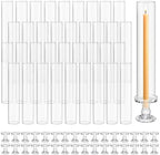Teenyyou 36 Set Glass Hurricane Pillar Candle Holders Candlestick 12.6" by Teenyyou