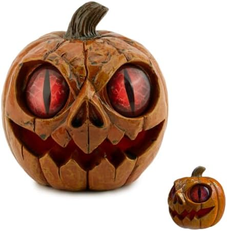 Halloween Pumpkin Decor Spooky Pumpkin Figurine Resin Statue, Red by Unknown