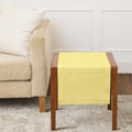 Solino Home Cotton Linen Dining Table Runner Yellow Hemstitch, 14 x 36 in by SolinoHome