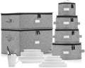 Stack Store Plus More 6pcs Hard Shell China Storage Containers for Cups and Mugs, Wine Glasses and Plates - Heavy Duty Dinnerware Storage by Stozu