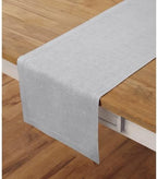 Solino Home 100% Pure Linen Table Runner Grey Long, Fete 14 x 108 in by SolinoHome