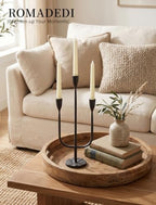 Romadedi Black Candelabra Candle Holder,16.9 in, Cast Iron - Image 2