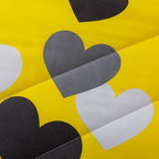 Caressma Twin Size Comforter Set for Boys Farmhouse Yellow Bedding Set with Black Heart All Season Fluffy Soft Lightweight(1 Comforter & 1 Pillowshams) - Image 6