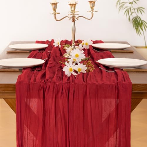 15 Pack Cheesecloth Table Runner Fall Boho Gauze Wedding Party Home Decor - Image 5