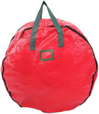 Kisangel Storage Bag Red Double Layer with Handles Pe Christmas Wreath by Kisangel
