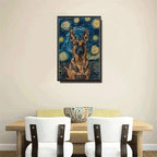 Metal Sign Vintage Tin Sign Belgian Malinois Starry Night Guardian Watchful Malinois in Sky for Home Security Spaces and Seasonal Displays Rustproof Aluminum 12×16 Inches with Metal Frame - Image 4
