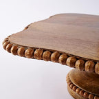 Mud Pie Brown Wood Beaded Tiered Server, 20" x 13" - Image 3
