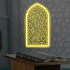 Subhan Allah Mehrab Neon Sign - Arabic Quranic Verse in Arched Window LED by DUOLIYBC