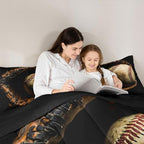 Erosebridal Baseball Comforter Set Full Size Sports Game Bedding Baseball Player Duvet Insert for Kids Boys Teens Retro Style Quilt for Room Dorm Decorative, Brown Down Comforter - Image 5
