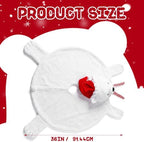 Thenshop 36in Christmas Polar Bear Tree Skirt Faux Fur White Tree Skirt - Image 2