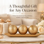 XMGZQ Small Decorative Tray and Orbs Balls Set,Gold Decorative Balls with Centerpiece Bowls for CoffeeTable,Living Room,TV Stand,Center Pieces Decoration for Table,Centro de Mesa de Comedor (Gold) - Image 6