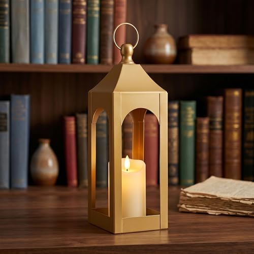 Modern Farmhouse Lantern Decor Metal Decorative Hanging Candle Lanterns - Image 5
