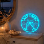FuugZze Last Toast on The Coast Neon Signs for Wall Decor Coastal Neon Lights for Bedroom Last Toast on The Coast Led Signs for Bedroom Wall Dimmable Light Up Sign for Bachelorette Party Decorations - Image 7
