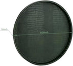 HofferRuffer Round Serving Tray 20'', Elegant Faux Leather Circle Ottoman Table Tray, Serve Tea Coffee Breakfast in Bedroom Living Room Kitchen(Green, 20") - Image 2