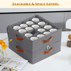 Foyego Cup and Mug Storage Box, Grey, 2 Pack - Image 4