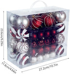 Christmas Tree Ornaments Balls Set, 48 Pcs Shatterproof Plastic Xmas Tree Decorative Baubles Hanging Ornaments for Holiday Wedding Party Home Decoration, Lake Blue - Image 4