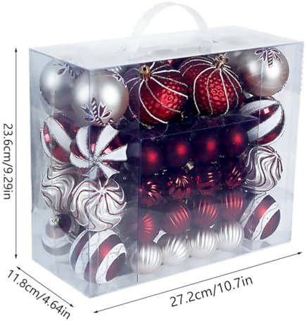 Christmas Tree Ornaments Balls Set, 48 Pcs Shatterproof Plastic Xmas Tree Decorative Baubles Hanging Ornaments for Holiday Wedding Party Home Decoration, Lake Blue - Image 4