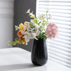 Black Ceramic Bud Vase Set of 12 Glossy Modern Flower Vases - Image 5