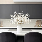 Large White Vase, Big Iron Vase for Long Stem Flowers, Modern Decor - Image 6