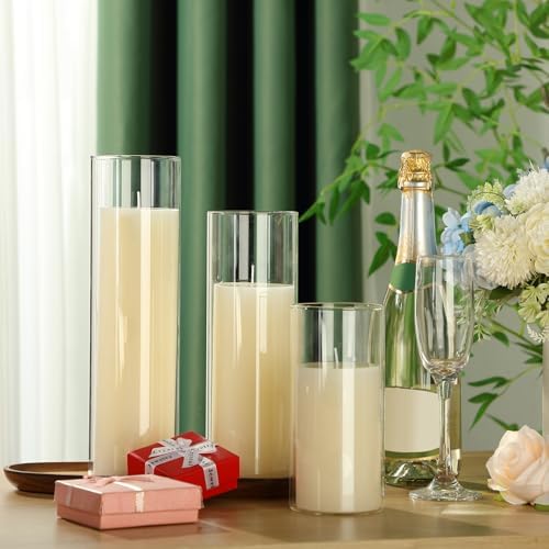 Shihanee 3 Pillar Candle and Holder, L, Ivory White - Image 5